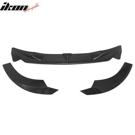 Fits 22-26 BMW 2-Series G42 FD Style Front Bumper Lip Splitter Gloss Black ABS