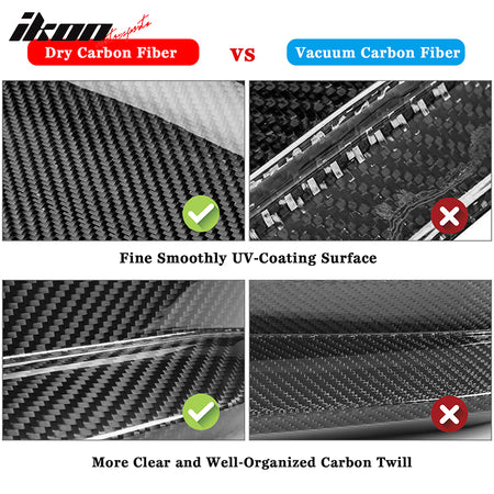Dry Carbon Fiber Fits 22-25 BMW G42 220i M Sport Performance Front Bumper Lip
