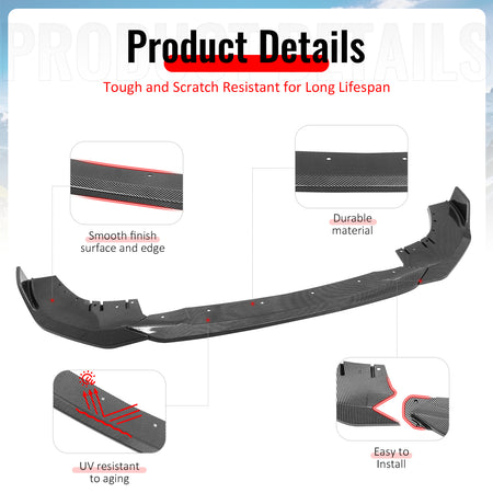 Fits 22-26 BMW G42 2-Series Coupe M Sport Performance Style Front Lip CF Print