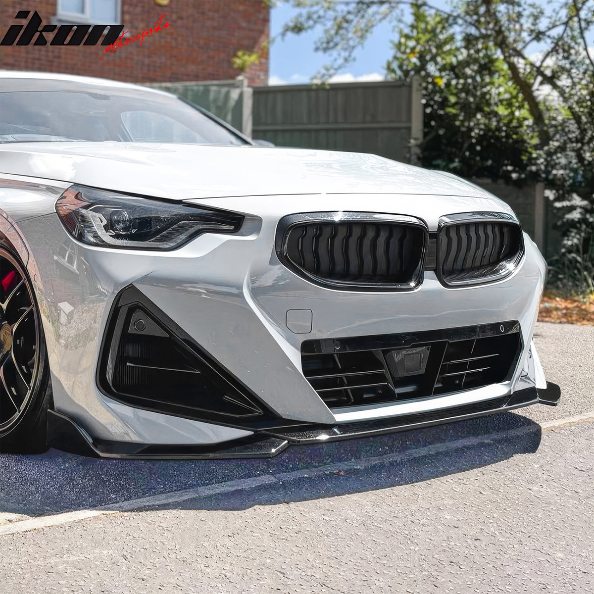 For 22-26 BMW G42 2-Series Coupe M Sport Performance Style Front Lip Gloss Black