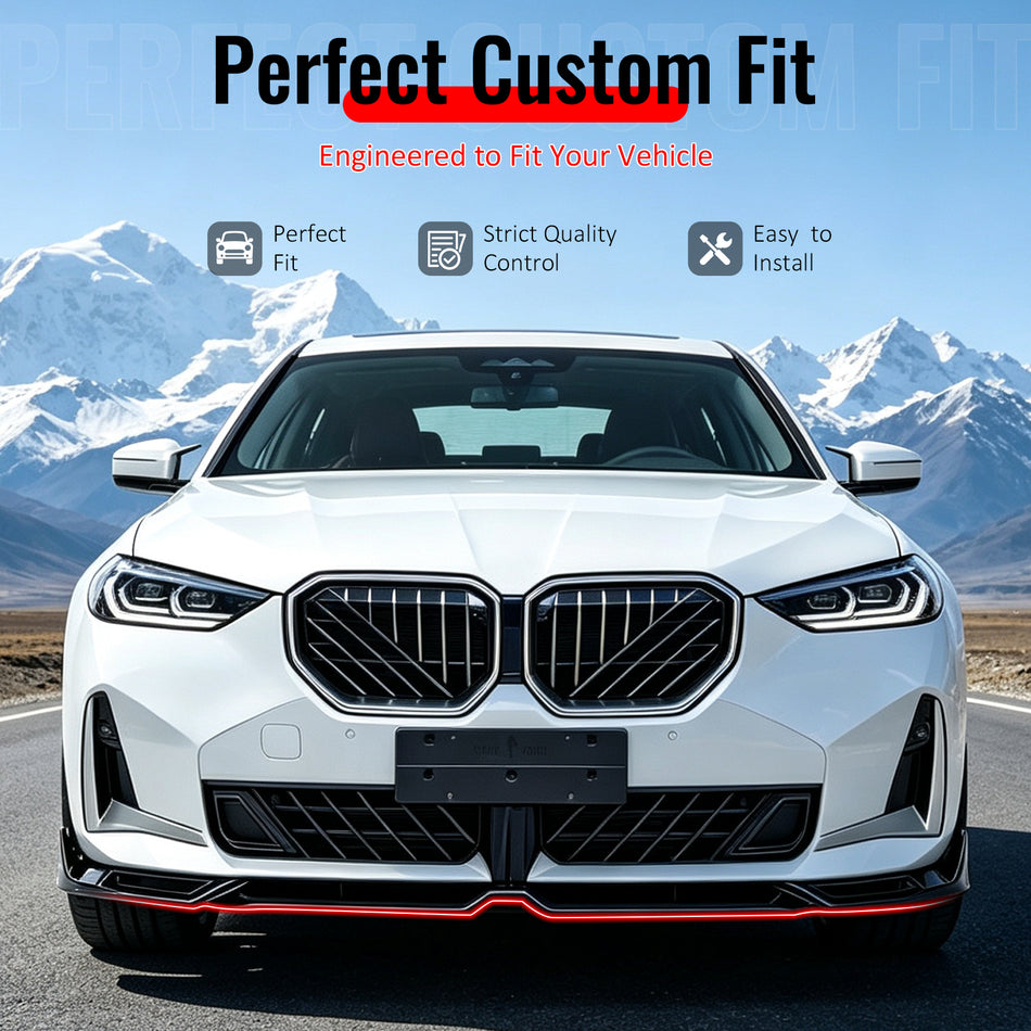 Fit 2025-2026 BMW G45 X3 M Sport Front Bumper Lip MP Style Gloss Black