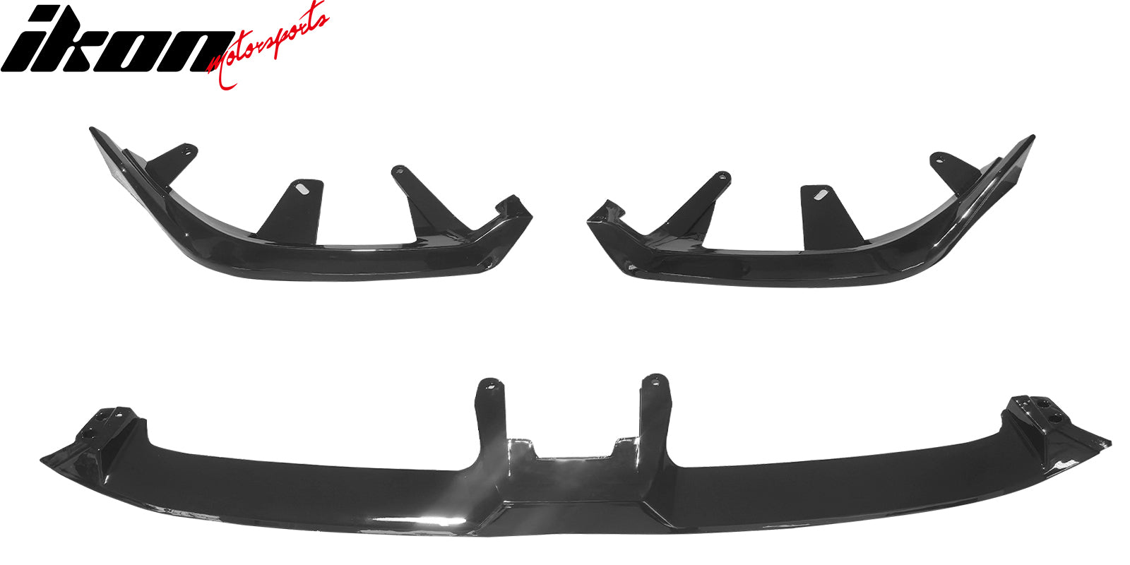 Fits 24-26 BMW G60 5 Series i5 IKON Front Bumper Lip Chin 3PC