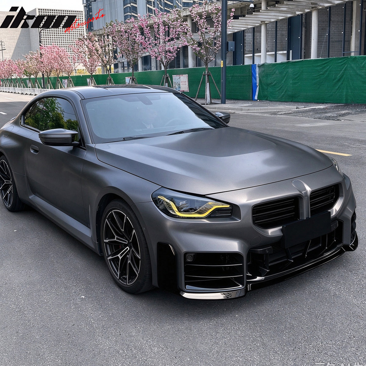 Fits 23-27 BMW G87 M2 MP Style Front Bumper Lip Spoiler Gloss Black ABS 3PCS Set