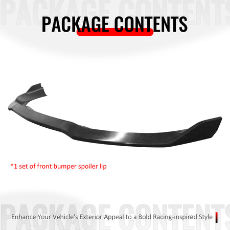 Fits 15-17 Chrysler 200 Front Bumper Lip Spoiler Splitter Chin Unpainted PU 3PCS