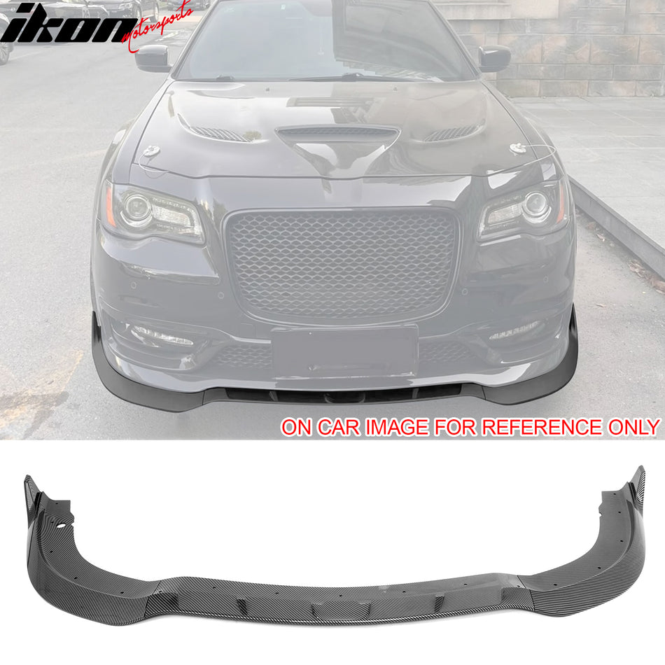 2015-2023 Chrysler 300 SRT Carbon Fiber Print Front Bumper Lip ABS