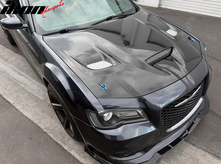 Fits 15-23 Chrysler 300 SRT Style ABS Front Bumper Lip Chin Spolier Gloss Black