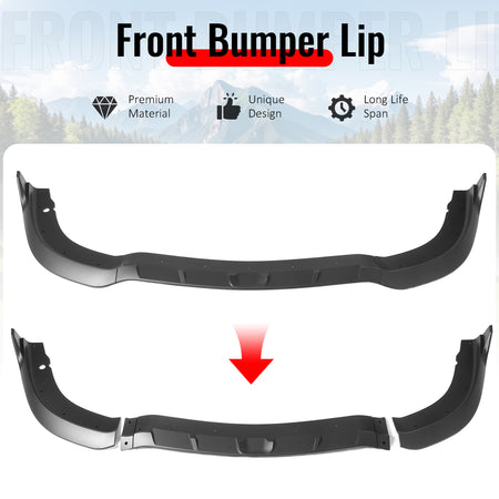 Fits 15-23 Chrysler 300 SRT Style ABS Front Bumper Lip Chin Spolier Matte Black