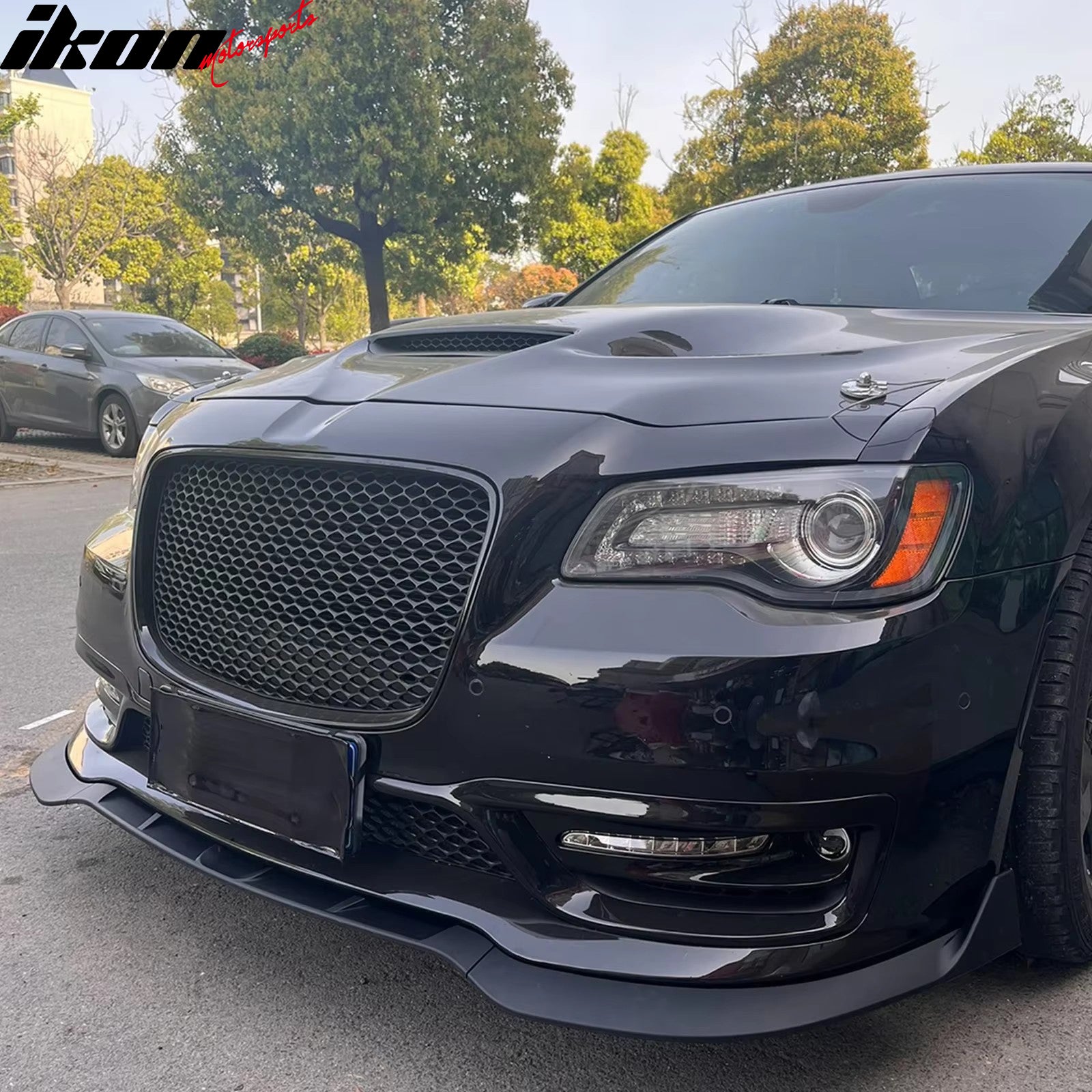 Fits 15-23 Chrysler 300 SRT Style ABS Front Bumper Lip Chin Spolier Matte Black