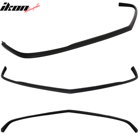 Front Bumper Lip Compatible With 2010-2013 Chevy Camaro, V8 V Style Front Bumper Lip Spoiler Poly Urethane PU Unpainted by IKON MOTORSPORTS, 2011 2012