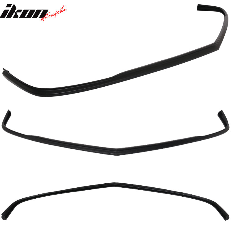 Front Bumper Lip Compatible With 2010-2013 Chevy Camaro, V8 V Style Front Bumper Lip Spoiler Poly Urethane PU Unpainted by IKON MOTORSPORTS, 2011 2012