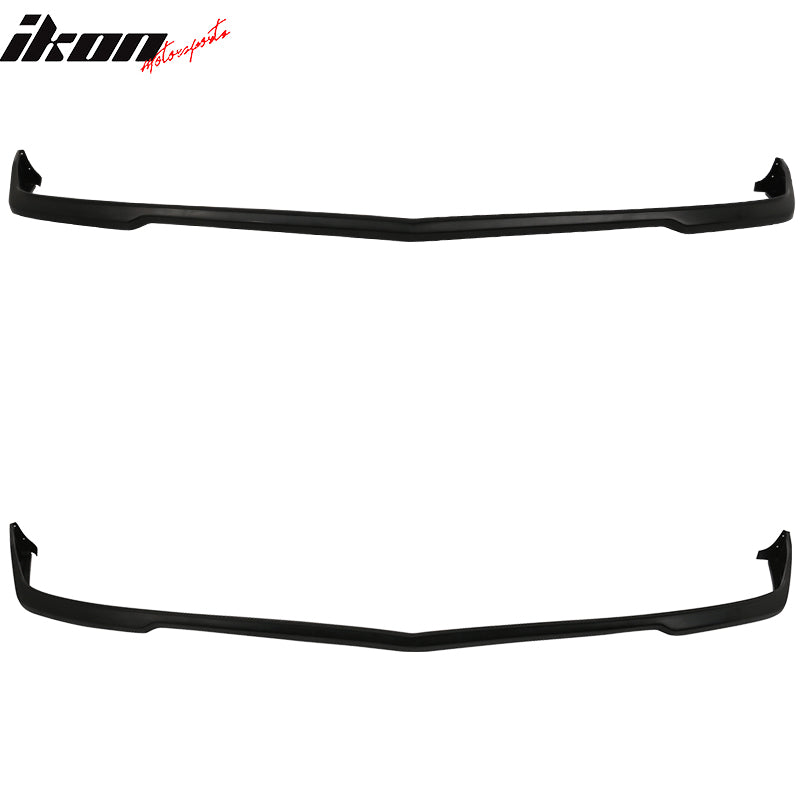 Front Bumper Lip Compatible With 2010-2013 Chevy Camaro V8 SS Only, CS Style Unpainted Raw Material Black PU Front Lip Finisher Under Chin Spoiler Add On by IKON MOTORSPORTS, 2011 2012