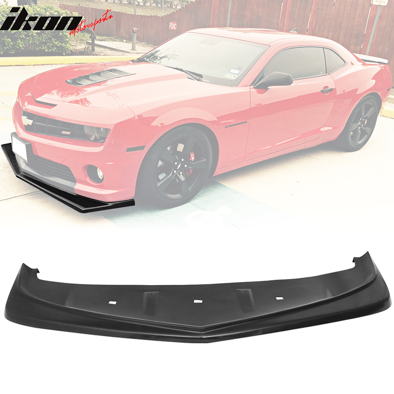 2010-2013 Camaro V8 SS Z28 Style Unpainted Black Front Bumper Lip PU