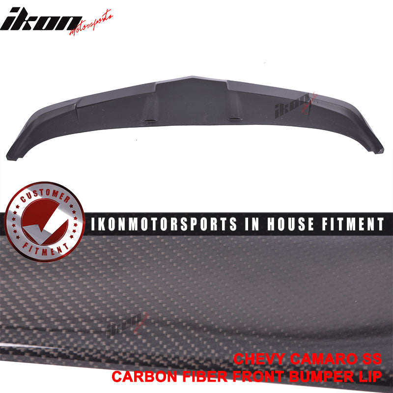 Fits 14-15 Chevrolet Camaro SS 1LE Style Front Bumper Lip - Carbon Fiber CF