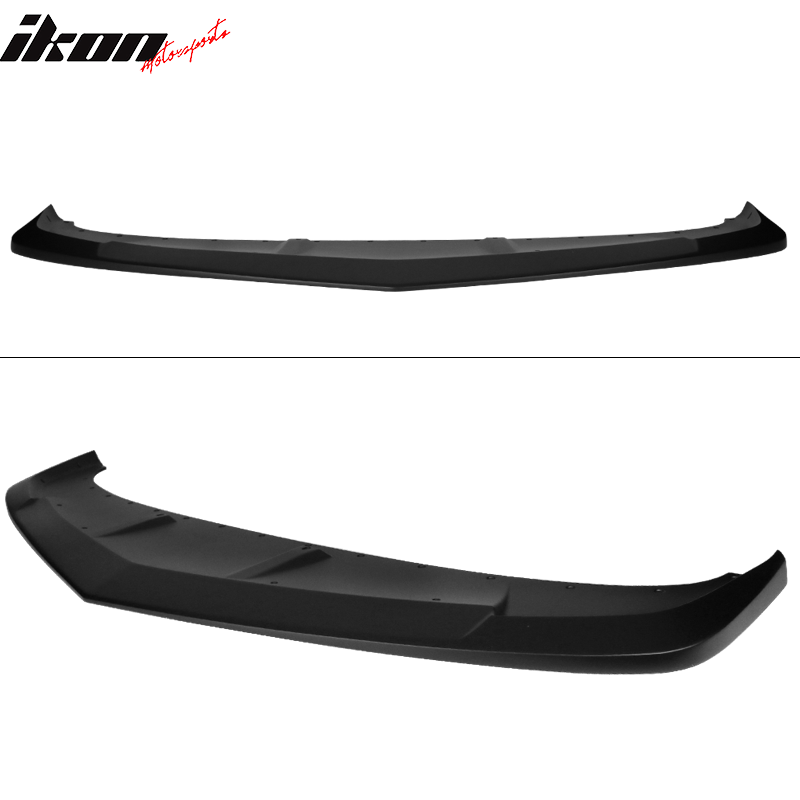 IKON MOTORSPORTS, Front Bumper Lip Compatible With 2014-2015 Chevy Camaro SS , Matte Carbon Fiber A Style Front Lip Spoiler Wing Chin Splitter