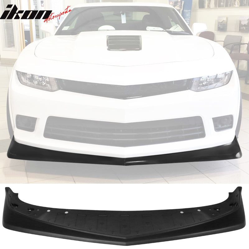 IKON MOTORSPRTS, Front Bumper Lip Compatible With 2014-2015 Chevy Camaro SS & Z/28, Z28 Style Painted PP Air Dam Chin Splitter Spoiler Lip