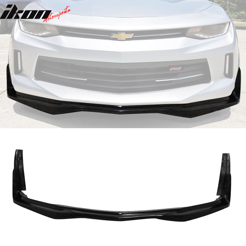 IKON MOTORSPORTS Front Bumper Lip Unpainted Black Compatible with 2016 ...