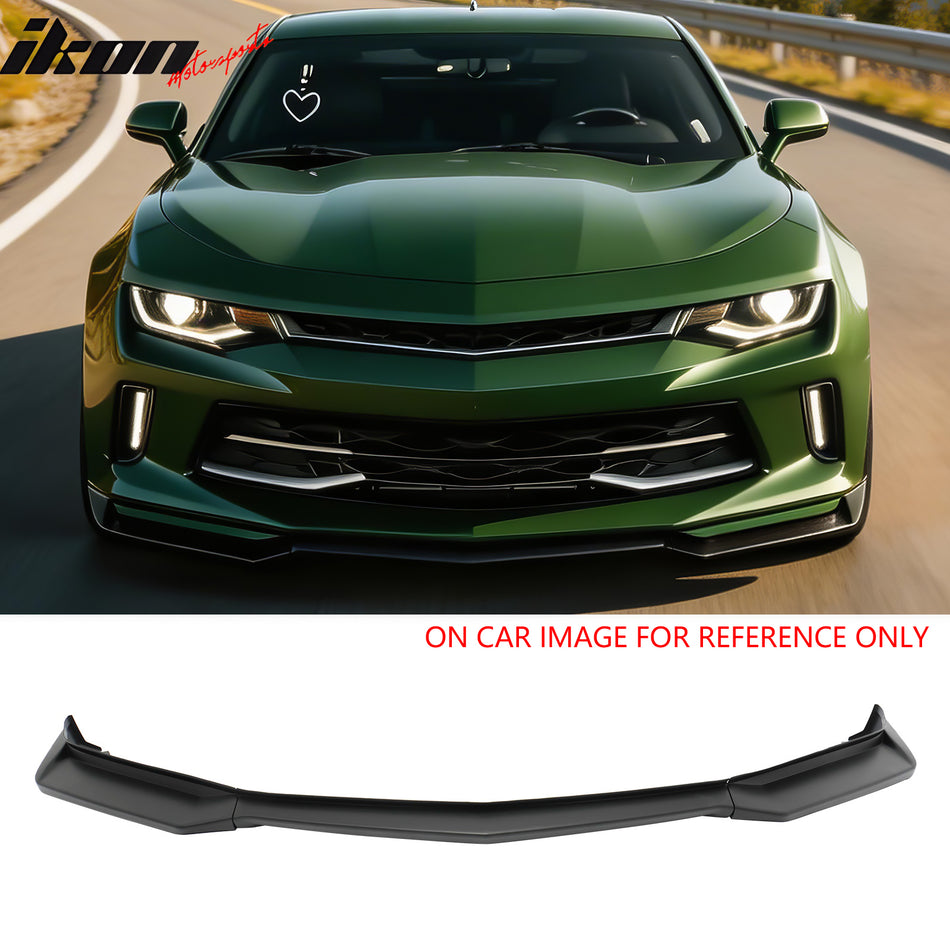 2016-2018 Chevrolet Camaro LT RS ZL1 Style Matte Black Front Bumper Lip PP 3PCS