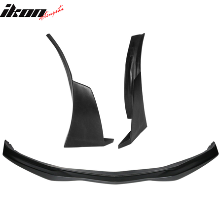 Fits 16-18 Chevrolet Camaro SS IKON V5 Style 3PCS Front Bumper Lip Unpainted PU