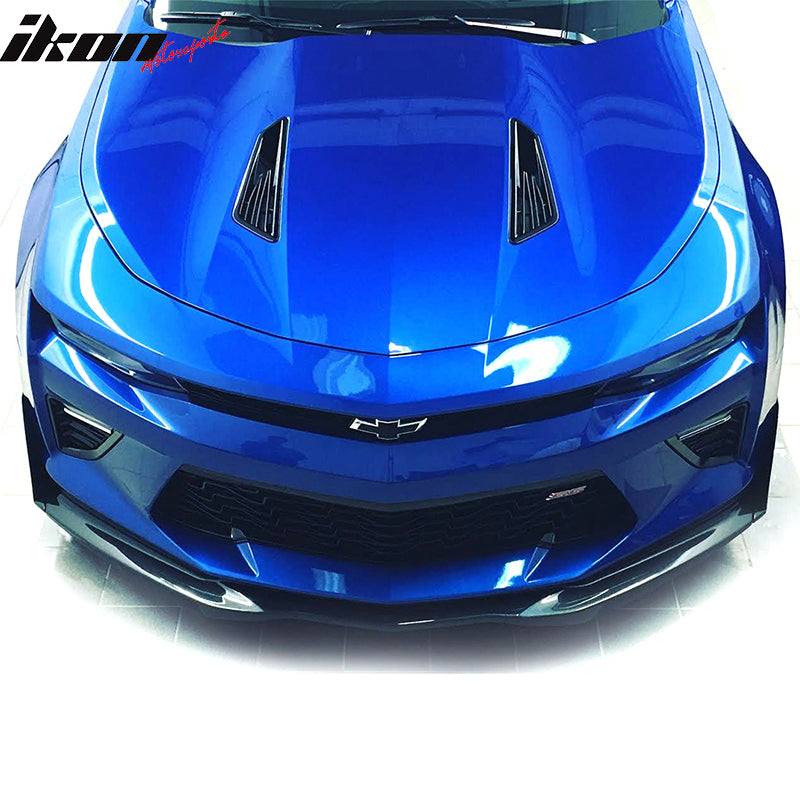 Fits 16-18 Chevrolet Camaro SS IKON V5 Style 3PCS Front Bumper Lip Unpainted PU