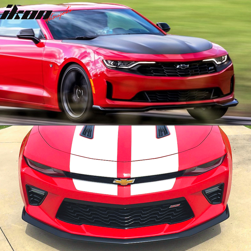 Fit 2016-2024 Chevrolet Camaro Front Bumper Lip Matte Black