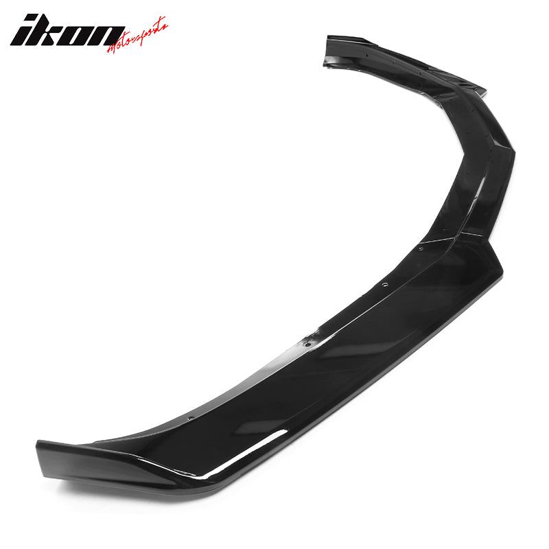 IKON MOTORSPORTS, Front Bumper Lip Compatible with 2016-2023 Chevy Camaro, 1LE Style ABS Plastic Front Air Chin Dam Bodykit Underbody Lip Spoiler Splitter