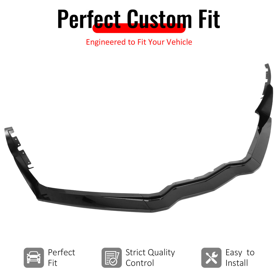 Fits 14-19 Corvette Stingray/Z51 Stage 3 Front Bumper Lip + Winglets Gloss Black