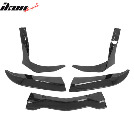 Fits 14-19 Corvette Stingray & Z51 Front Bumper Lip + Winglet Carbon Fiber Print