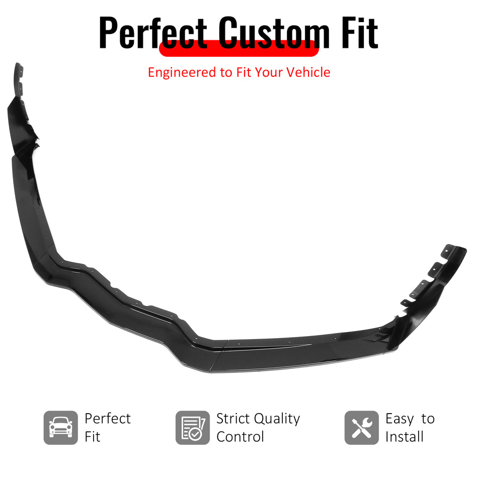 Fits 14-19 Chevy Corvette Z06/ZR1 Stage 3 Front Bumper Lip + Winglet Gloss Black