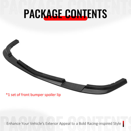 For 05-13 Corvette Base ZR1 Front Bumper Lip Chin Spoiler Carbon Fiber Print ABS