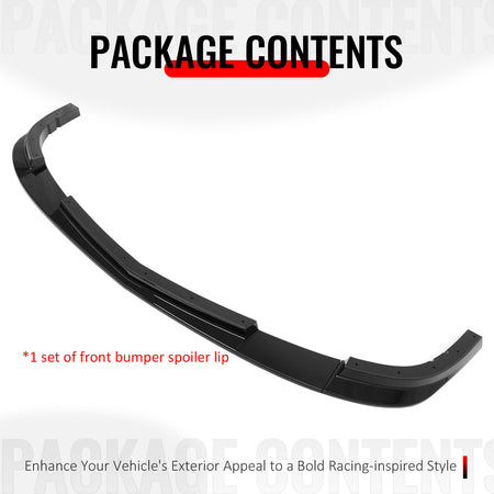 Fits 05-13 Chevy Corvette Base ZR1 Front Bumper Lip Chin Spoiler Gloss Black ABS