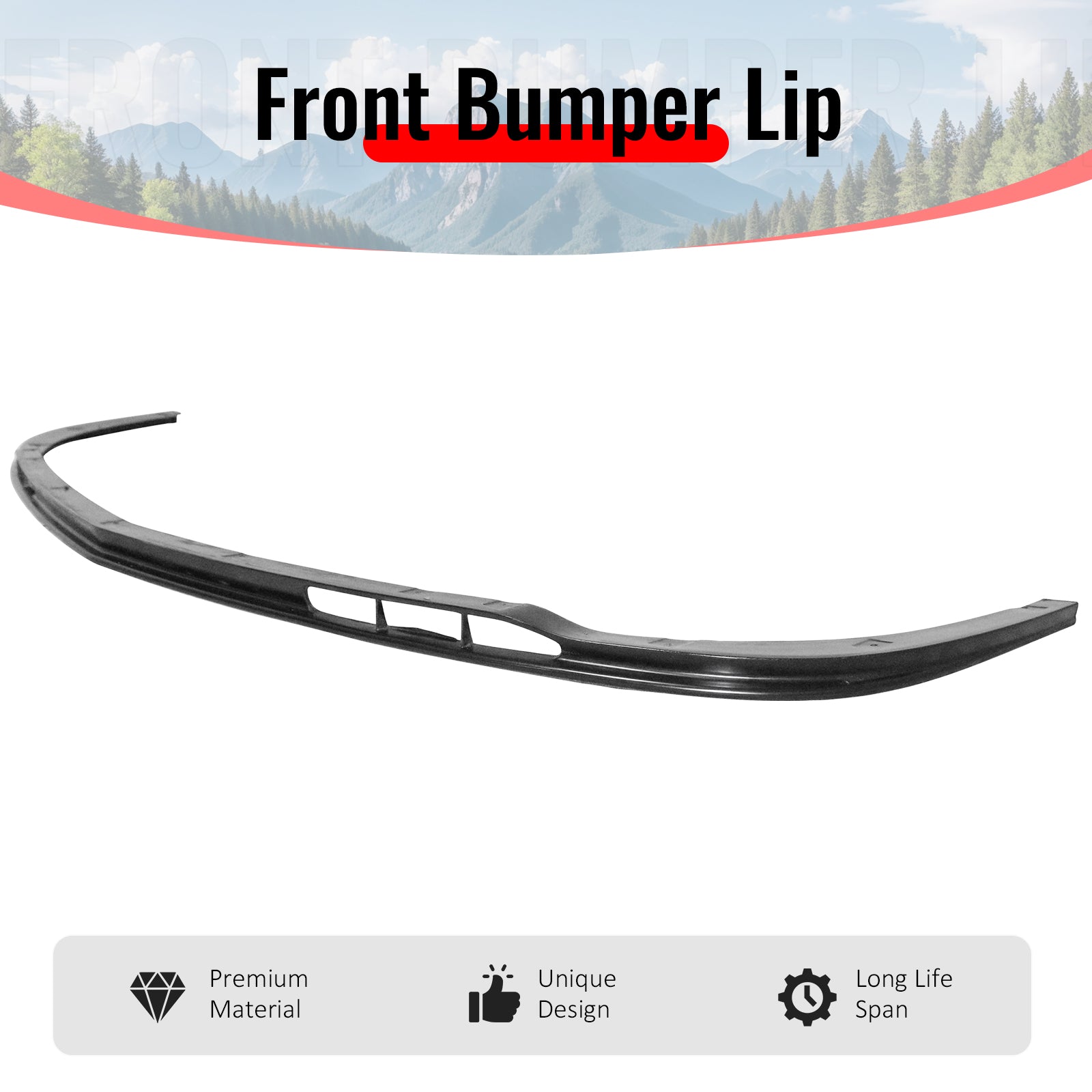 Fits 05-13 Chevy Corvette C6 Z06 OE Factory Style Front Bumper Lip Spoiler - PU