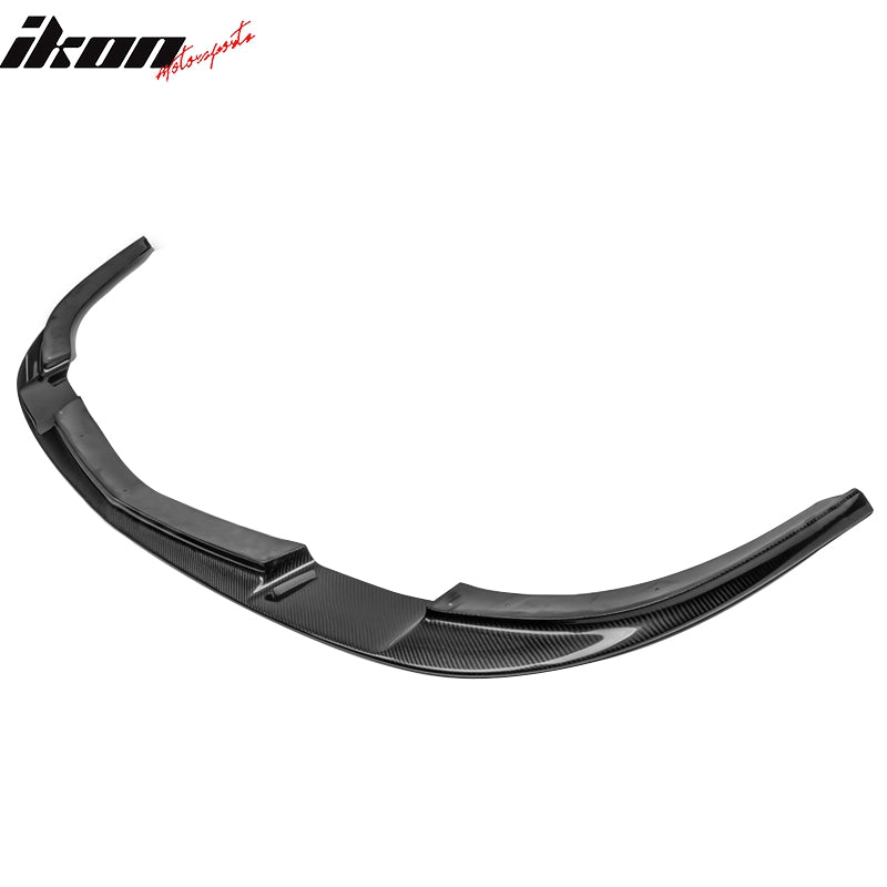 IKON MOTORSPORTS, Front Bumper Lip Compatible With 2005-2013 Corvette ZR1 Z2006 Grand Sport, Matte Carbon Fiber ZR1 Style Front Lip Spoiler Wing Chin Splitter, 2006 2007 2008 2009 2010 2011 2012