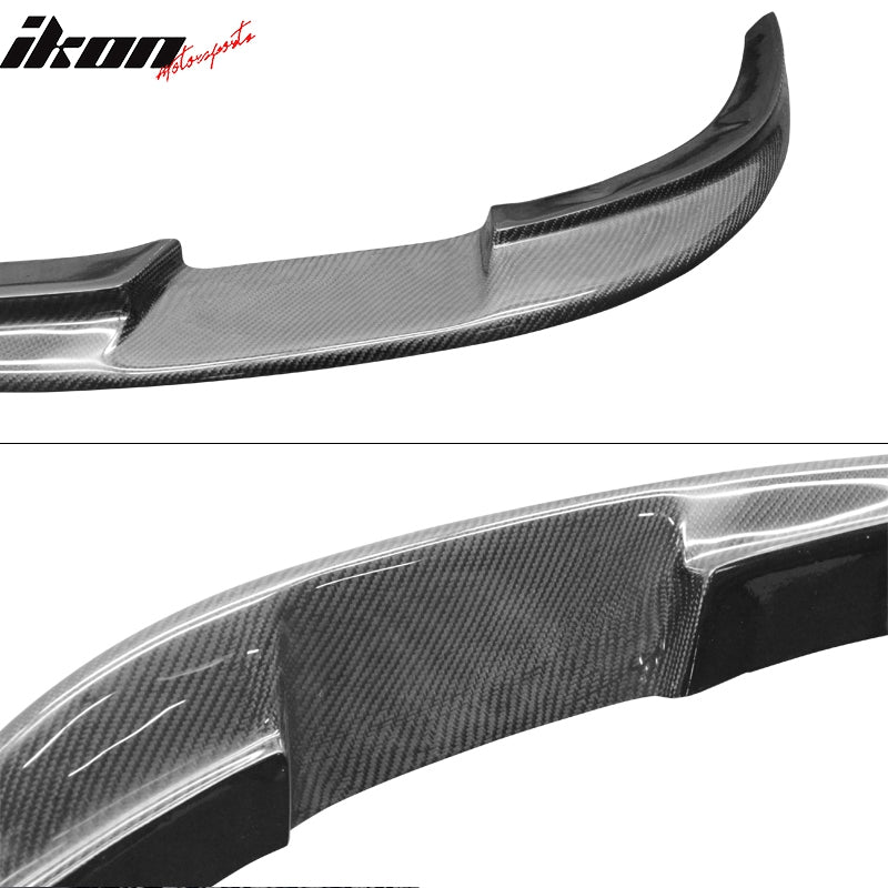 IKON MOTORSPORTS, Front Bumper Lip Compatible With 2005-2013 Corvette ZR1 Z2006 Grand Sport, Matte Carbon Fiber ZR1 Style Front Lip Spoiler Wing Chin Splitter, 2006 2007 2008 2009 2010 2011 2012