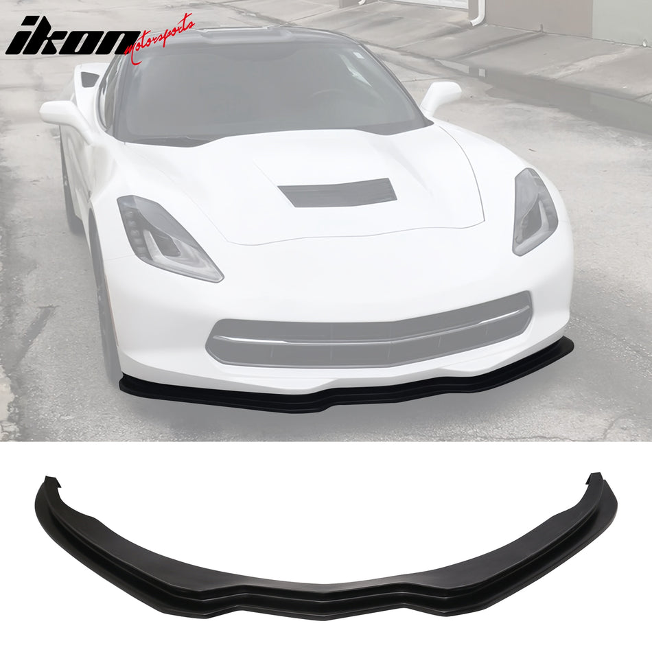 2014-2019 Chevrolet Corvette C7 ST Style Unpainted Front Bumper Lip PU