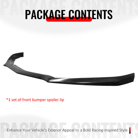 Fits 16-18 Chevrolet Cruze Front Bumper Lip Spoiler Splitter Chin Unpainted 3PCS