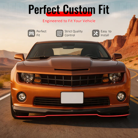 Fits 10-13 Chevy Camaro V8 SS Front Bumper Lip Spoiler Splitter PU Unpainted
