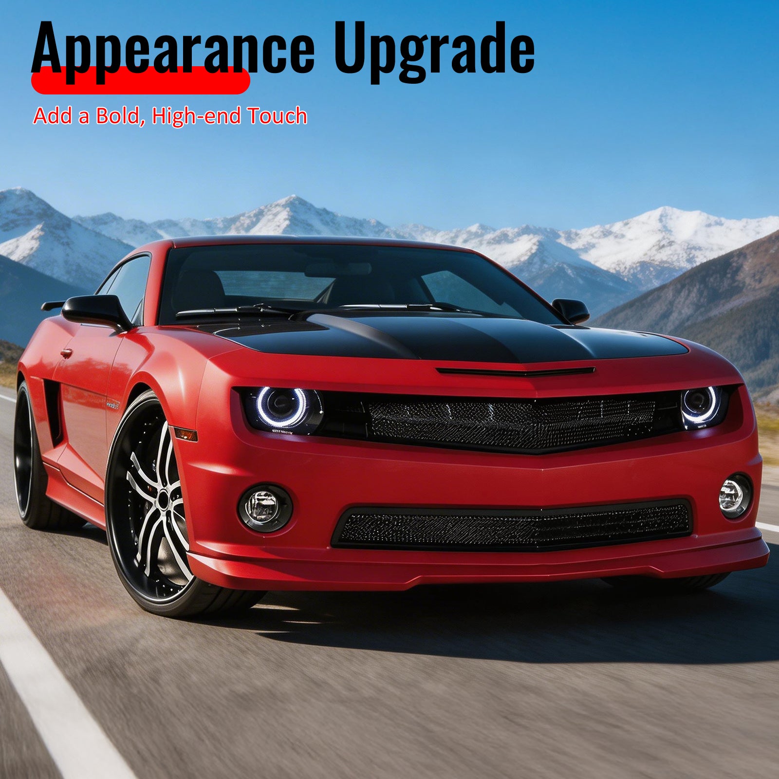 Fits 10-13 Chevy Camaro V8 SS Front Bumper Lip Spoiler Splitter PU Unpainted