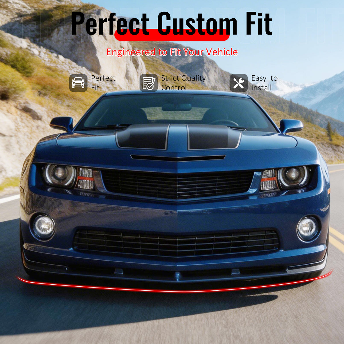Fits 10-13 Chevy Camaro V8 SS SLT Style Front Bumper Lip Spoiler PU Unpainted