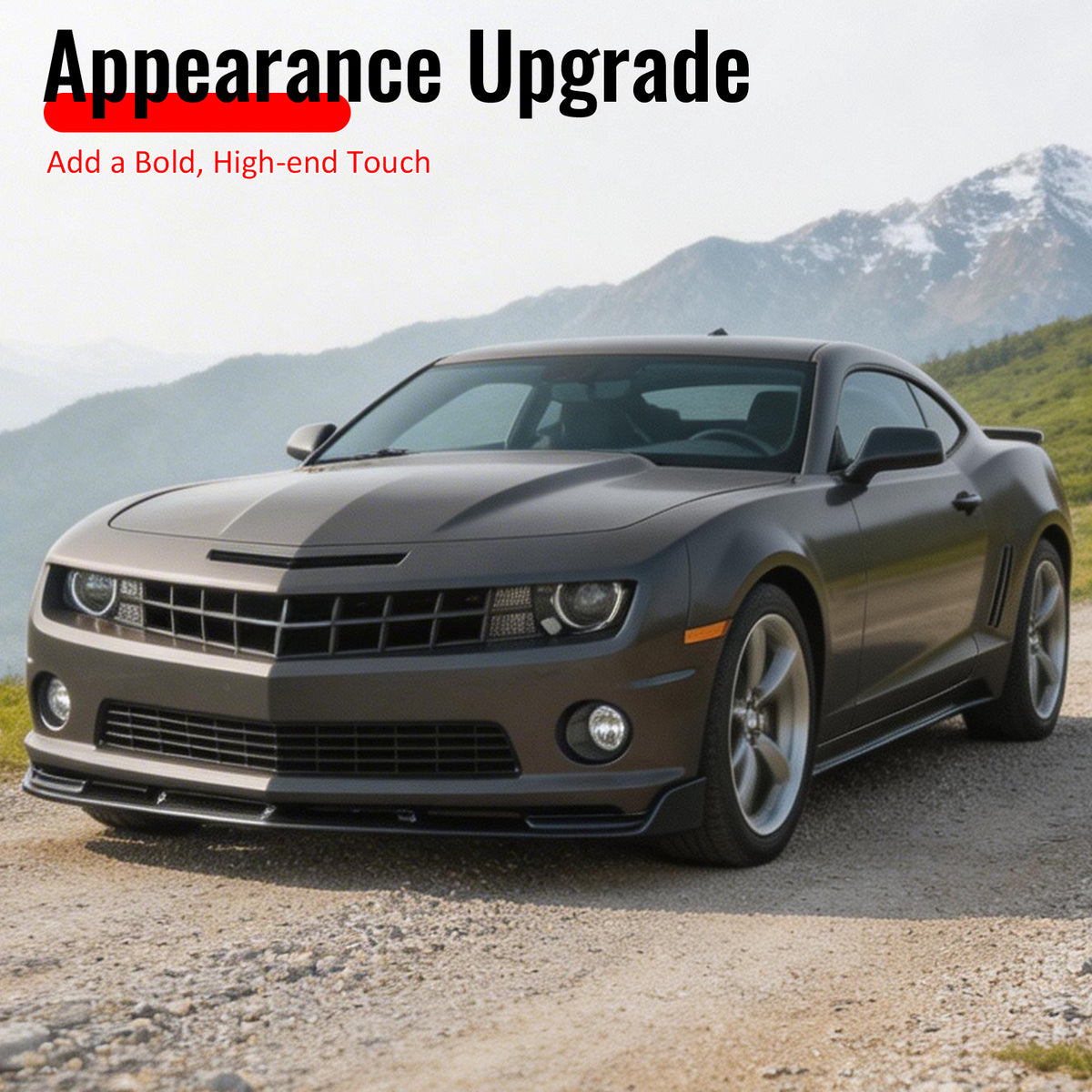 Fits 10-13 Chevy Camaro V8 SS SLT Style Front Bumper Lip Spoiler PU Unpainted