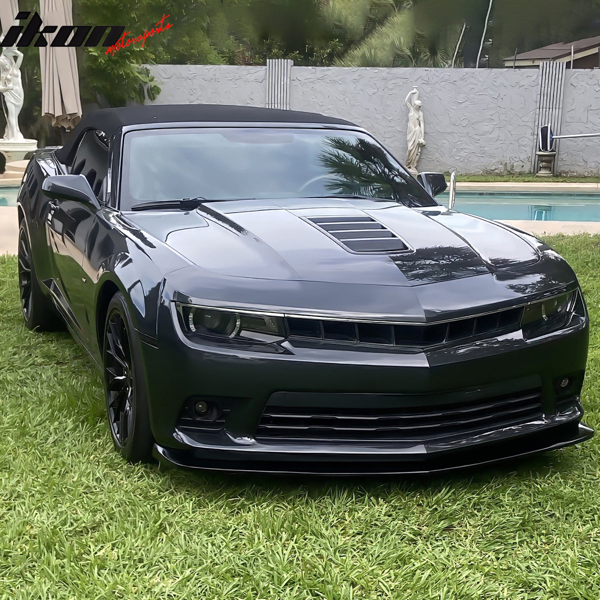 Fits 14-15 Chevy Camaro V8 SS Z/28 AS Style Front Bumper Lip Lower Splitter PU