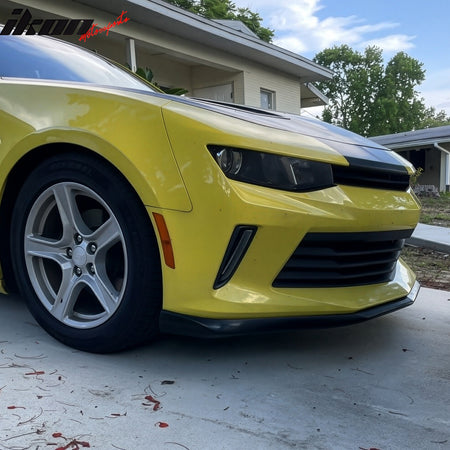 Fits 16-18 Chevrolet Camaro OE Style Front Bumper Lip Spoiler Unpainted Black PU