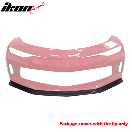 Fits 16-18 Chevy Camaro SLP Style Front Bumper Lip Spoiler Unpainted Black PU