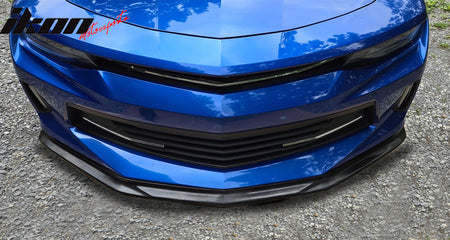 Fits 16-18 Chevy Camaro SLP Style Front Bumper Lip Spoiler Splitter Black PU