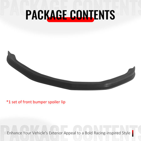 Fits 16-18 Chevy Camaro SS MDA Style Front Bumper Lip Spoiler Chin PU Unpainted