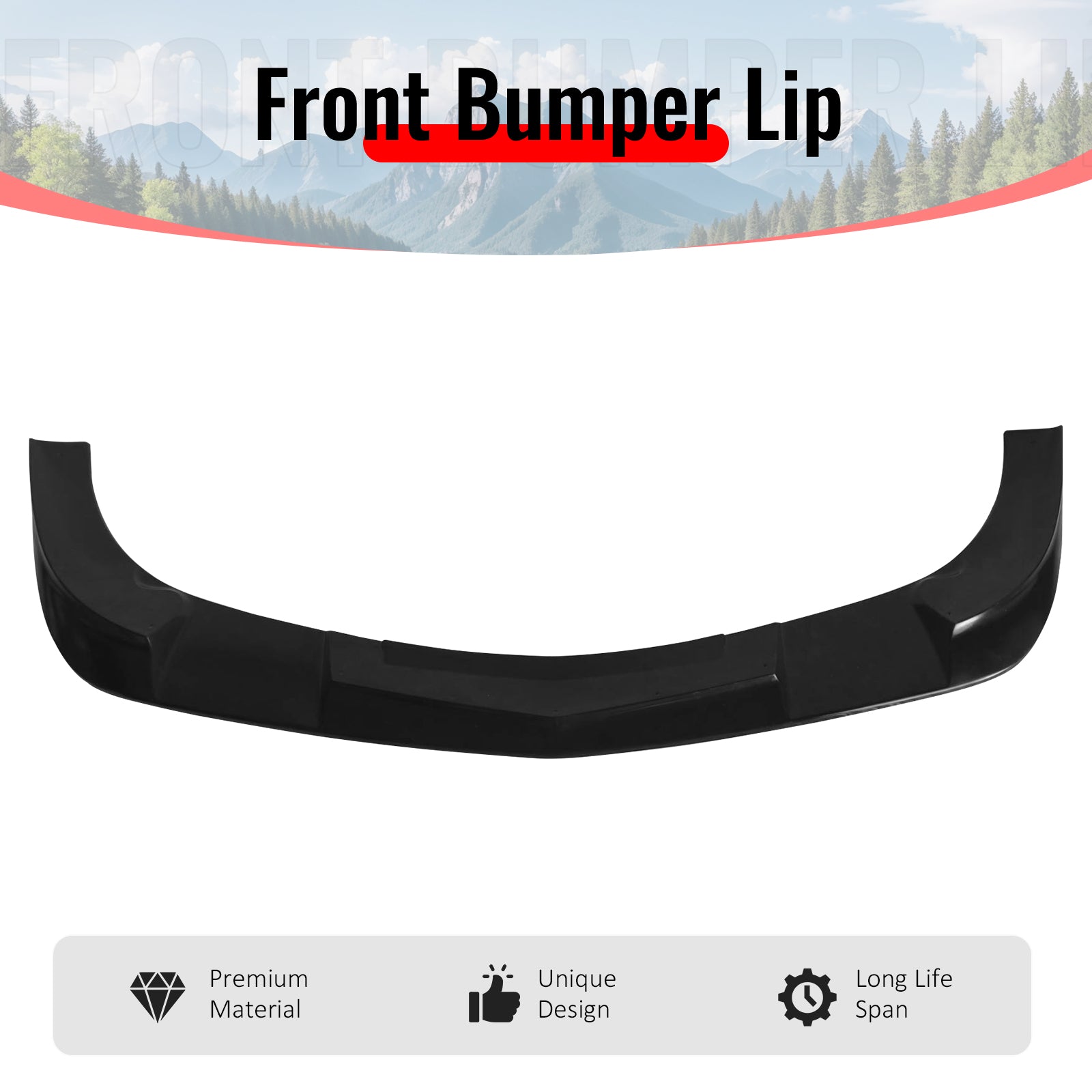 Fits 06-13 Chevy Corvette C6 Z06 ZR1 SP Style Front Bumper Lip Chin PU Unpainted