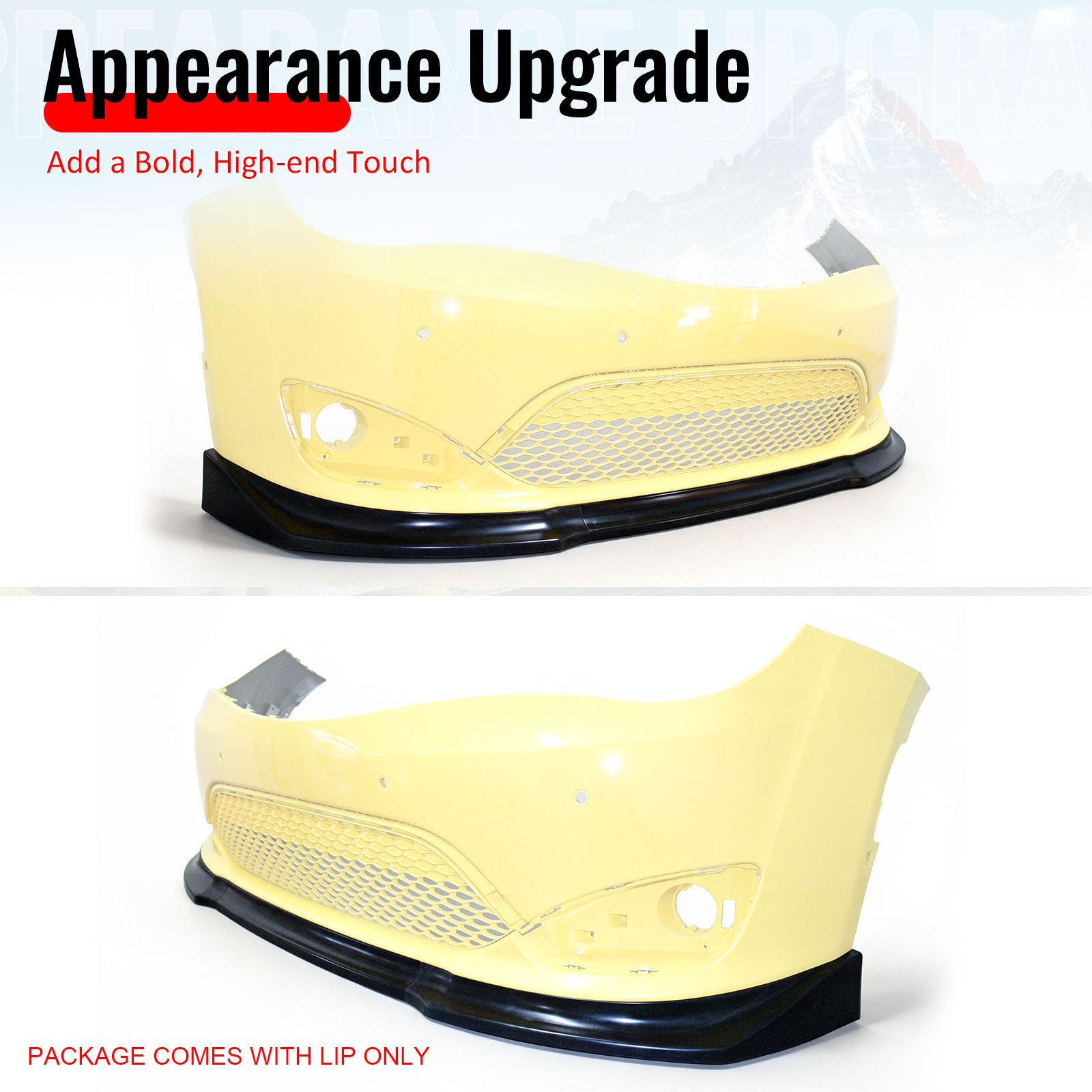Fits 17-20 Chrysler Pacifica Front Bumper Lip Spoiler Splitter Unpainted PU 3PCS