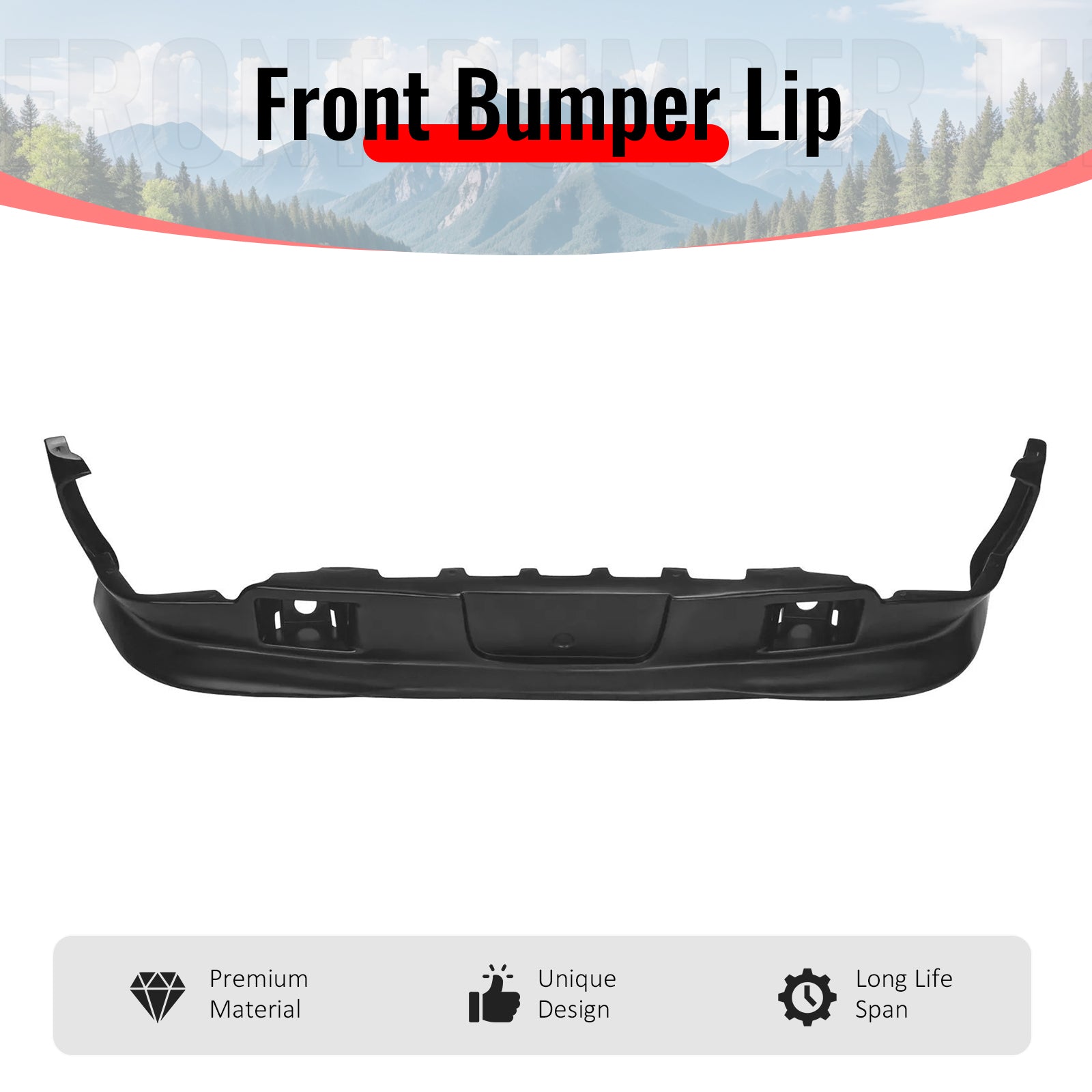 Fits 98-04 Chevy S10 GMC Sonoma Extreme Style Front Bumper Lip Chin PU Unpainted