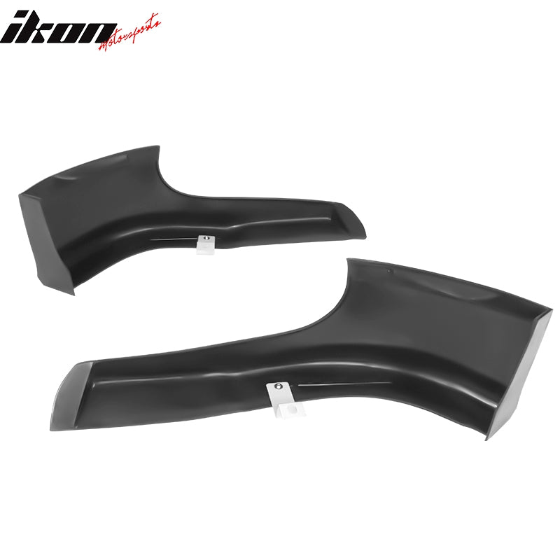 Fits 06-10 Dodge Charger IKON Style Front Bumper Lip Side Apron Unpainted PU 2PC