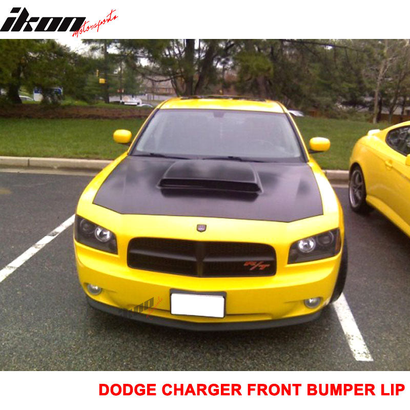 Fits 06-10 Dodge Charger OE Style Front Bumper Lip Spoiler Splitter Unpainted PU