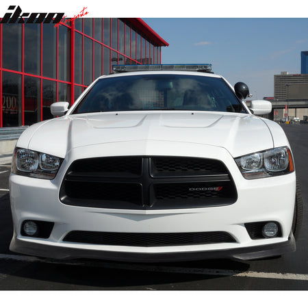 Fits 11-14 Dodge Charger 4Dr Sedan RA Style Front Bumper Lip Spoiler- PU